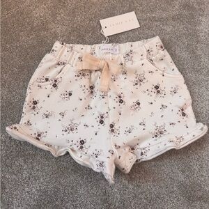 Jamie Kay Cream Floral Shorts - 4Y